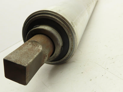 3.25"x 34" Aluminum Conveyor Pulley Roller 38" OAL 1.25" Shaft
