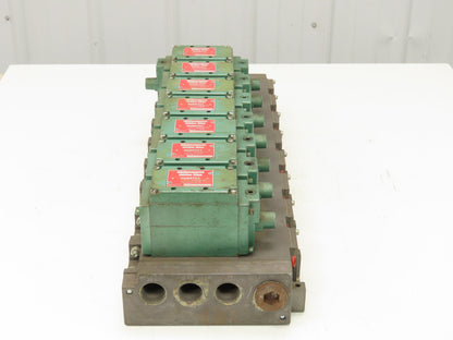 Numatics 8-Station FlexiBlok Manifold 5/2 Pneumatic Solenoid Valves 35JPR4150