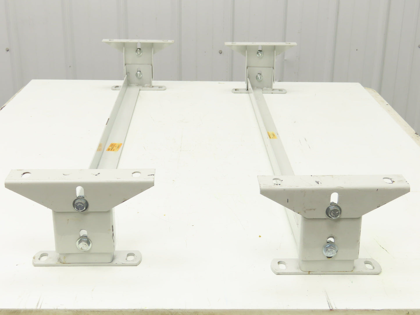 Hytrol 40"W Conveyor Leg Floor Support 4-5/8"-6-1/4"H  Lot of 2