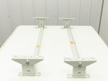 Hytrol 40"W Conveyor Leg Floor Support 4-5/8"-6-1/4"H  Lot of 2
