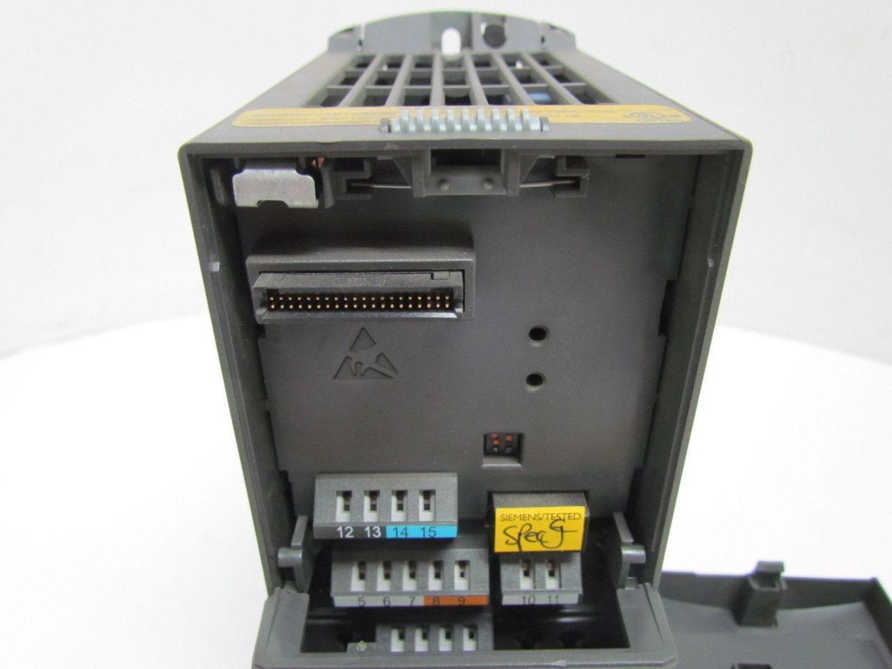 Siemens 6SE6420-2AB17-5AA0 Micromaster 420 VFD Drive Unit 240VAC 1Ph 0.75KW