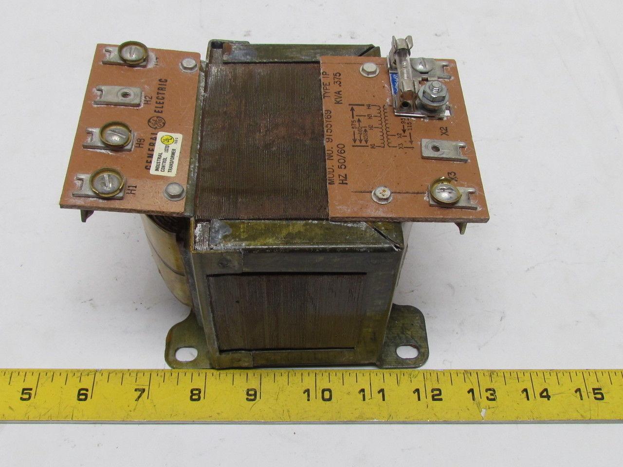 GE General Electric 9T55Y69 Transformer .375 Kva 230/460/575V Pri 115/95V Sec