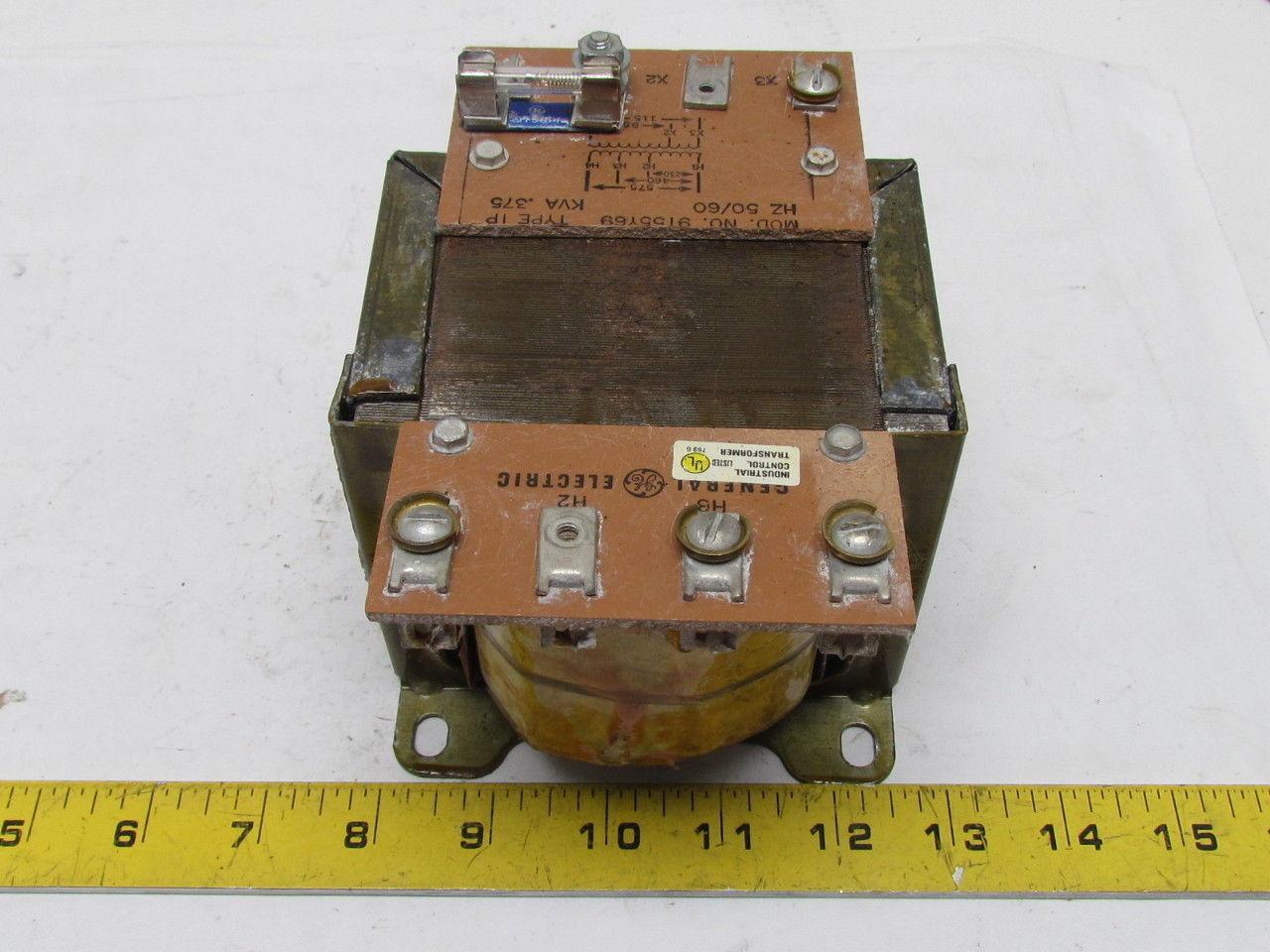 GE General Electric 9T55Y69 Transformer .375 Kva 230/460/575V Pri 115/95V Sec