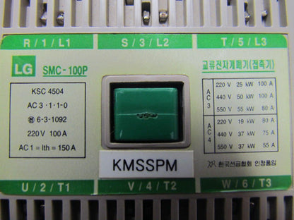 LG SMC-100P Contactor Motor Starter 100A 3 Pole 550V 120V Coil